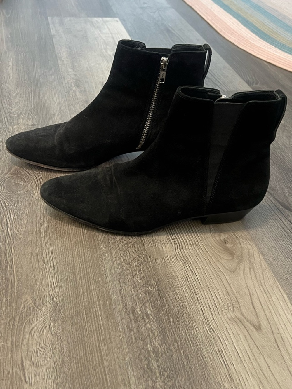 Isabel Marant Black suede Patsha Boots Size 40 / 10 US Chelsea Ankle - Picture 3 of 16